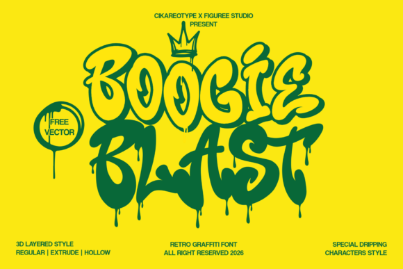 Boogie Blast: Retro Graffiti Font for Bold Designs