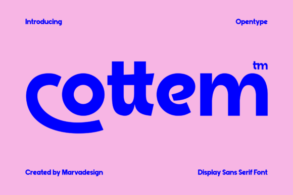 Cottem: A Bold Sans Serif with Friendly Character
