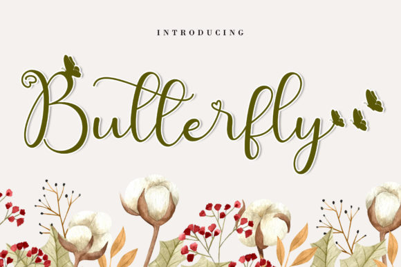 Cute Butterfly Font: A Romantic Script for Elegant Designs