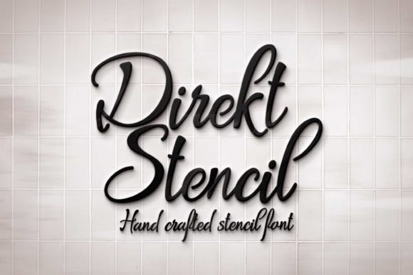 Direkt Stencil: Elegant Script for Handwritten Designs