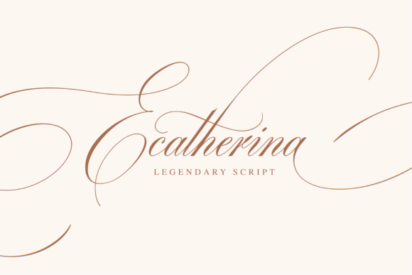Discover Ecatherina: A Graceful Script Font for Elegant Designs
