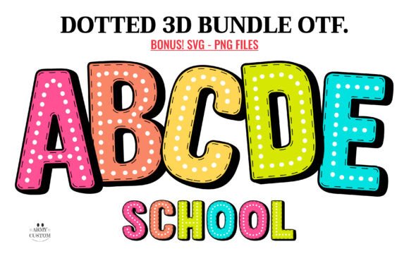 Dotted 3D Rainbow: A Whimsical Font for Creative Projects