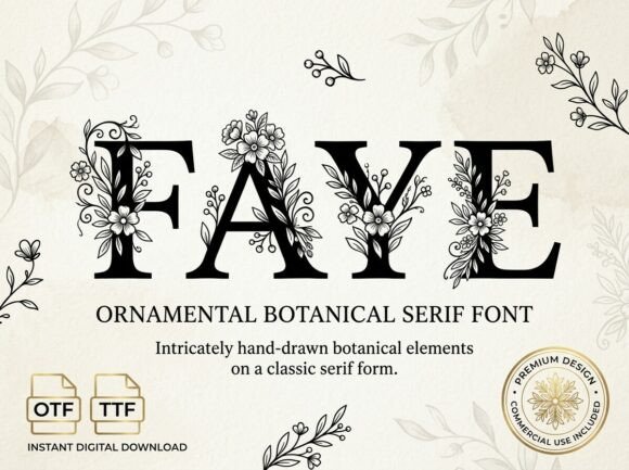 Faye: A Bold Decorative Font for Striking Designs