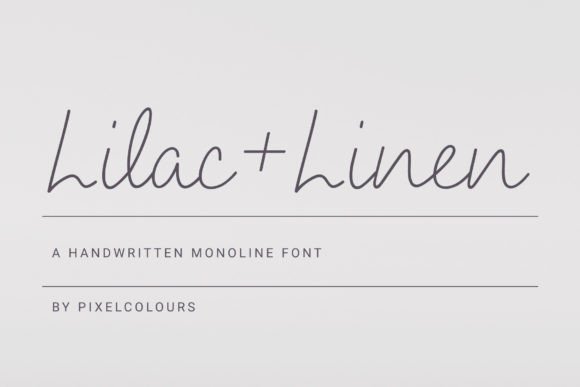 Lilac and Linen: A Modern Handwritten Font for Creative Projects