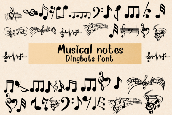 Musical Notes: A Creative Font for Music-Inspired Designs