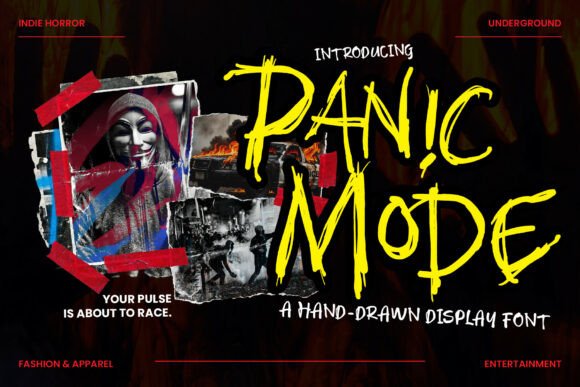 Panic Mode: A Hardcore Grungy Hand-Drawn Typeface