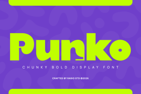 Punko: A Bold Display Font for Playful Energy