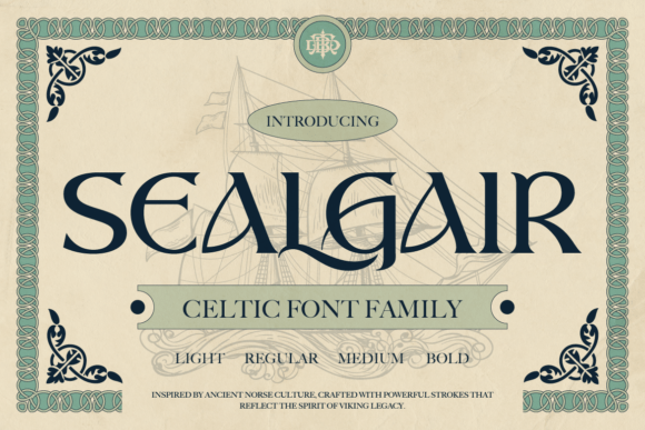 Sealgair: A Celtic Font for Bold & Mythical Designs