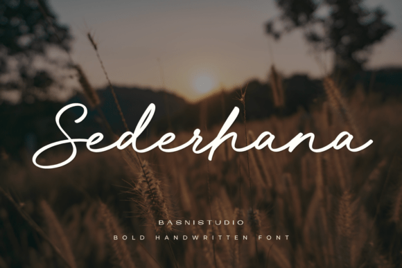 Sederhana: The Handwritten Font with Rustic Charm