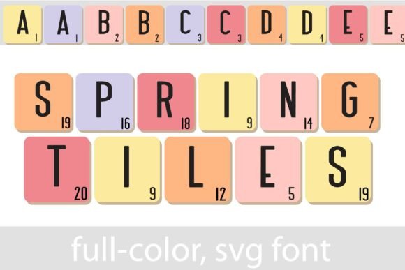 Spring Tiles: A Display Font for Modern Board Game Aesthetics