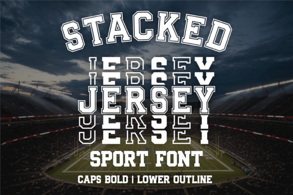 Stacked Jersey Font: Bold Athletic Design