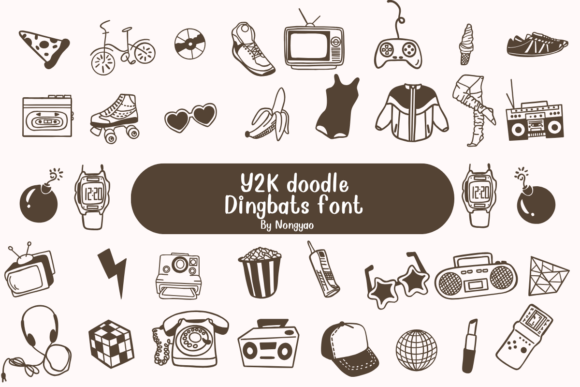 Y2k Doodle: A Playful Typeface for Modern Creatives